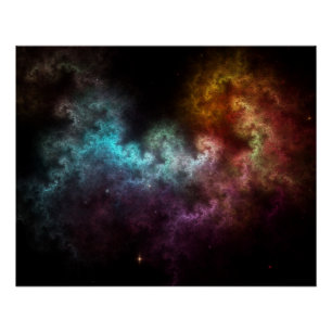 Squiggley Nebula Star Dust Cloud CRQENH Poster