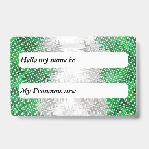 Squiggly Boho Customisable Grayromantic Pride Flag ID Badge