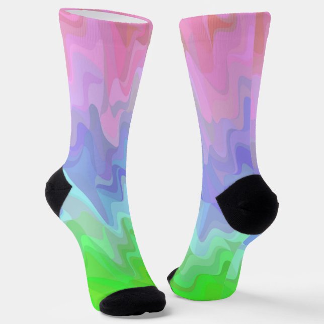 Squiggly Gradient Socks (Angled)