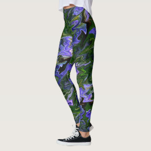 Squiggly Irises....... Leggings
