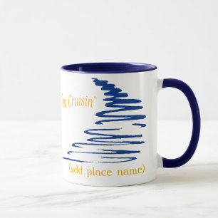 Squiggly Lines_Just Cruisin' namedrop template Mug