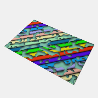 Squiggly Loops seamless pattern 07 + your backgr. Doormat