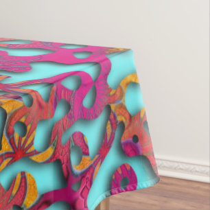 Squiggly Loops seamless pattern 14 + your backgr. Tablecloth