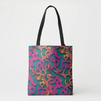 Squiggly Loops seamless pattern 14 + your backgr. Tote Bag