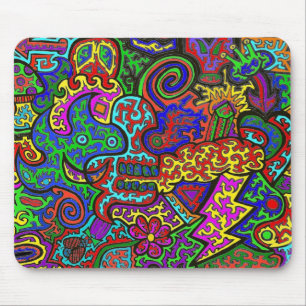Squiggly Madness Mouse Pad