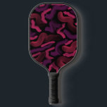 Squiggly Pinkies Abstract Design Pickleball Paddle<br><div class="desc">Pickleball Paddle with Squiggly Pinkies Abstract Design artwork design illustration by TheFabricSeal at Zazzle #ZazzleMade https://www.zazzle.com/store/thefabricseal This unusual squiggly pinks on black art piece is an abstract digital graphic art design featuring a minimalist simplicity of five colours pink, magenta, purple, violet and black. Pickleball paddles, Cool pickleball paddles, Fun pickleball...</div>