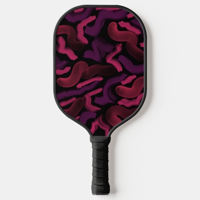 Squiggly Pinkies Abstract Design Pickleball Paddle (Front)