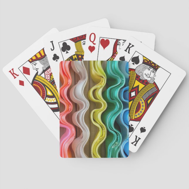 Squiggly Rainbow Playing Cards (Back)