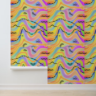 Squiggly Rainbow  Wallpaper
