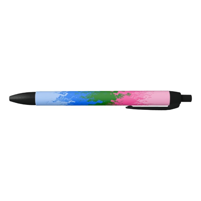 Squiggly Trippy Abstract Omniromantic Pride Flag Black Ink Pen (Bottom)