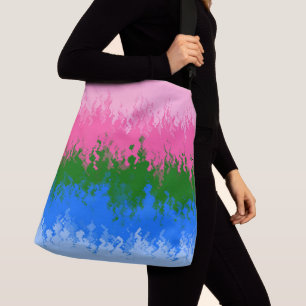 Squiggly Trippy Abstract Omniromantic Pride Flag Crossbody Bag