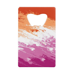 Squiggly Trippy Groovy Abstract Lesbian Pride Flag