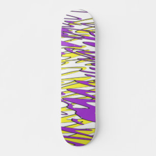 Squiggly Yellow and Purple Combo Skateboard