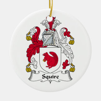 Squire Family Crest Ceramic Tree Decoration