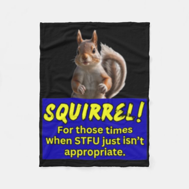 Squirrel 2 Sticker  Fleece Blanket (Front)