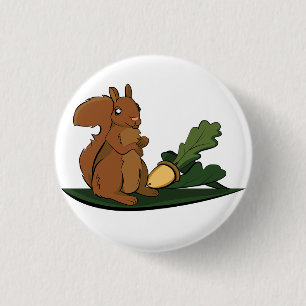 Squirrel 3 Cm Round Badge
