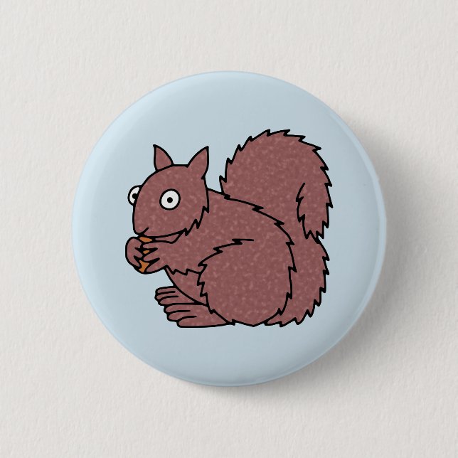 Squirrel 6 Cm Round Badge (Front)