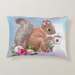 Squirrel Accent Throw Pillow