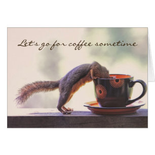 Squirrel and Coffee Cup