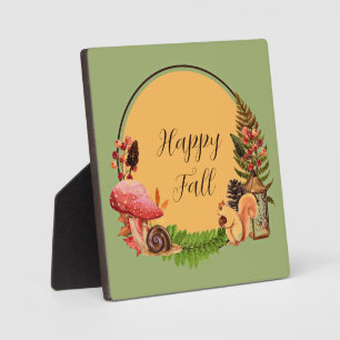 Squirrel and nature with customisable text plaque