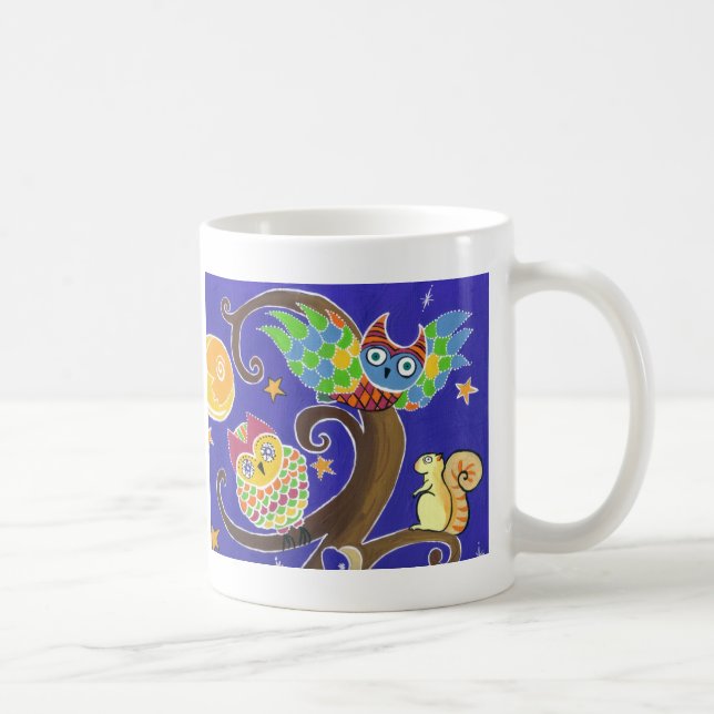 squirrel and owls coffee mug (Right)