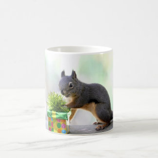 Squirrel and Wrapped Present Coffee Mug