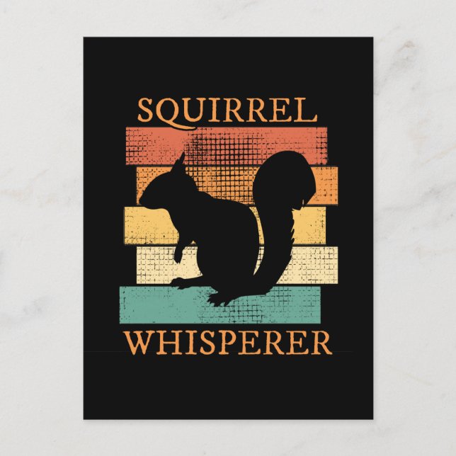 Squirrel Animal Forest Retro Postcard (Front)