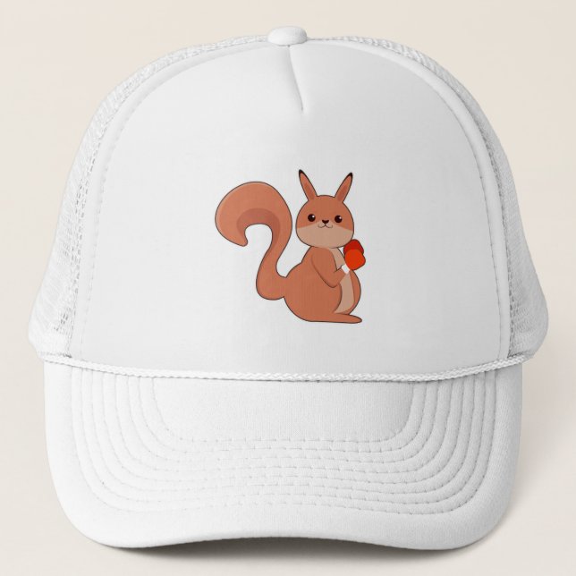 Squirrel as Boxer with Boxing gloves Trucker Hat (Front)