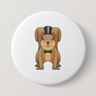 Squirrel as Groom with Suit 7.5 Cm Round Badge
