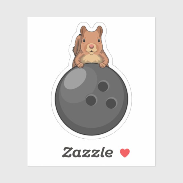 Squirrel at Bowling with Bowling ball (Sheet)