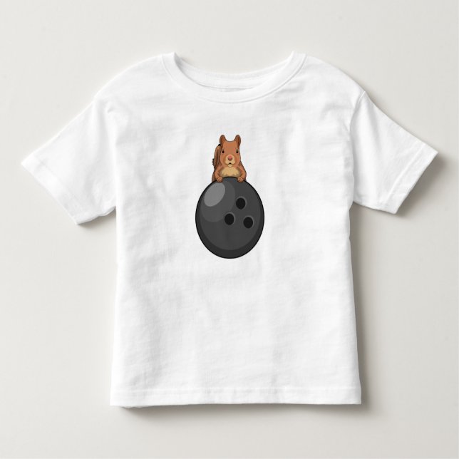 Squirrel at Bowling with Bowling ball Toddler T-Shirt (Front)