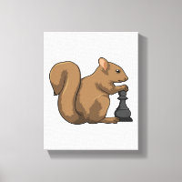 Squirrel at Chess with Chess piece Bishop