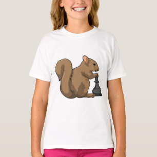 Squirrel at Chess with Chess piece Bishop T-Shirt