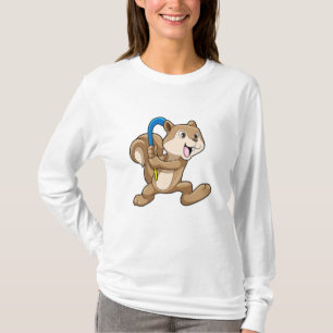Squirrel at Field hockey with Hockey stick T-Shirt