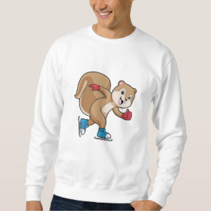 Squirrel at Ice skating with Ice skates Sweatshirt