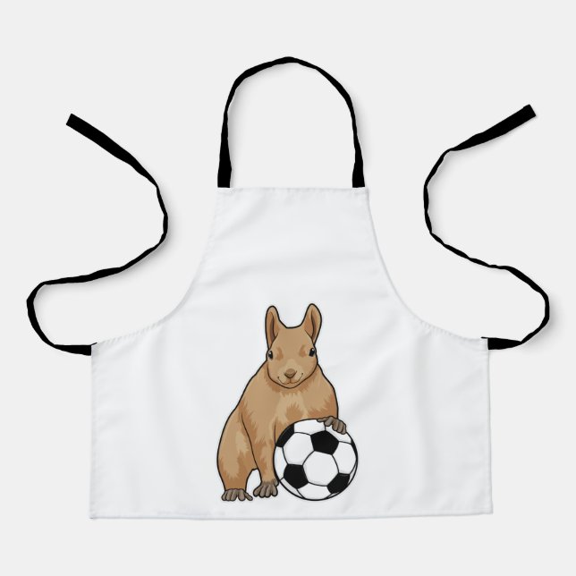 Squirrel at Soccer Sports Apron (Front)