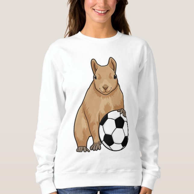 Squirrel at Soccer Sports Sweatshirt (Front)