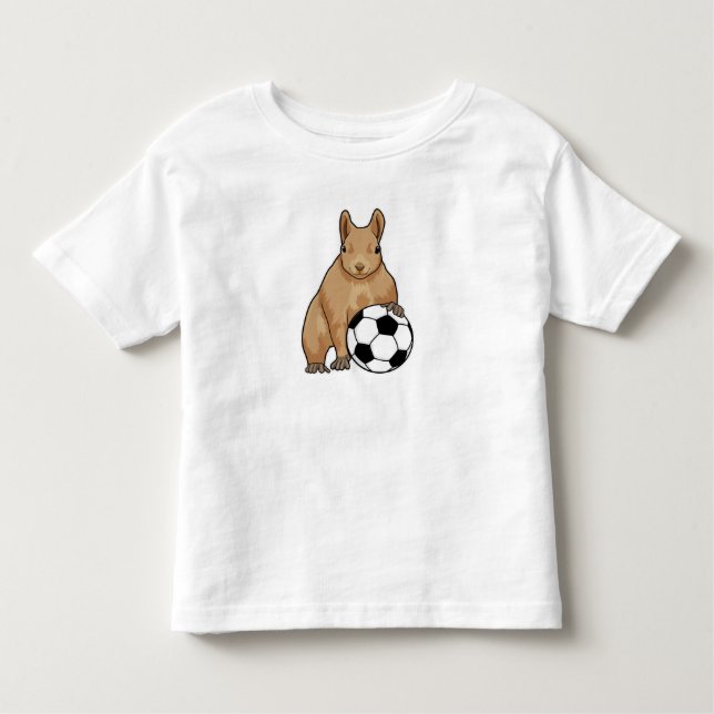 Squirrel at Soccer Sports Toddler T-Shirt (Front)