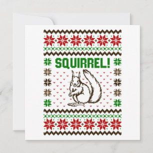 Squirrel Attacks The Griswold Family Ugly Sweater Invitation