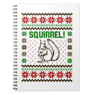 Squirrel Attacks The Griswold Family Ugly Sweater  Notebook