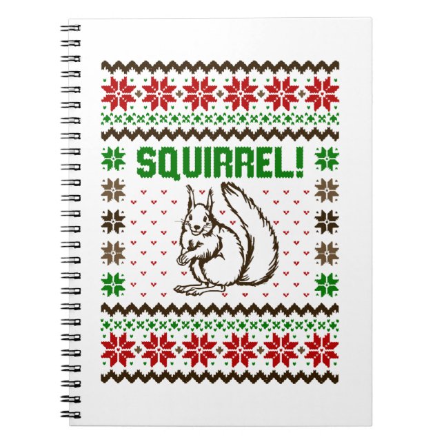 Squirrel Attacks The Griswold Family Ugly Sweater  Notebook (Front)