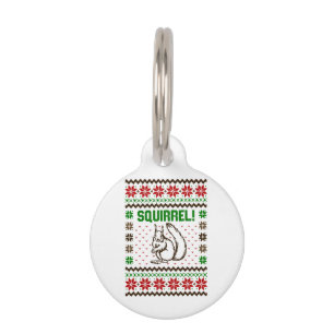 Squirrel Attacks The Griswold Family Ugly Sweater Pet Tag