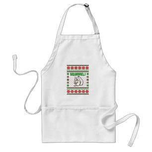 Squirrel Attacks The Griswold Family Ugly Sweater Standard Apron