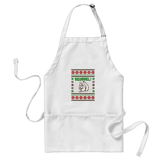 Squirrel Attacks The Griswold Family Ugly Sweater  Standard Apron (Front)