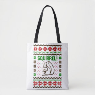 Squirrel Attacks The Griswold Family Ugly Sweater Tote Bag