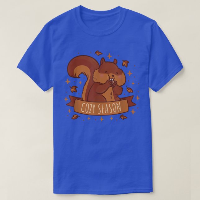 Squirrel Autumn Season  T-Shirt (Design Front)