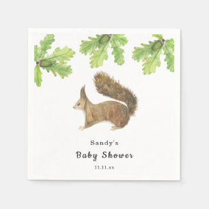Squirrel - Baby Shower Napkin