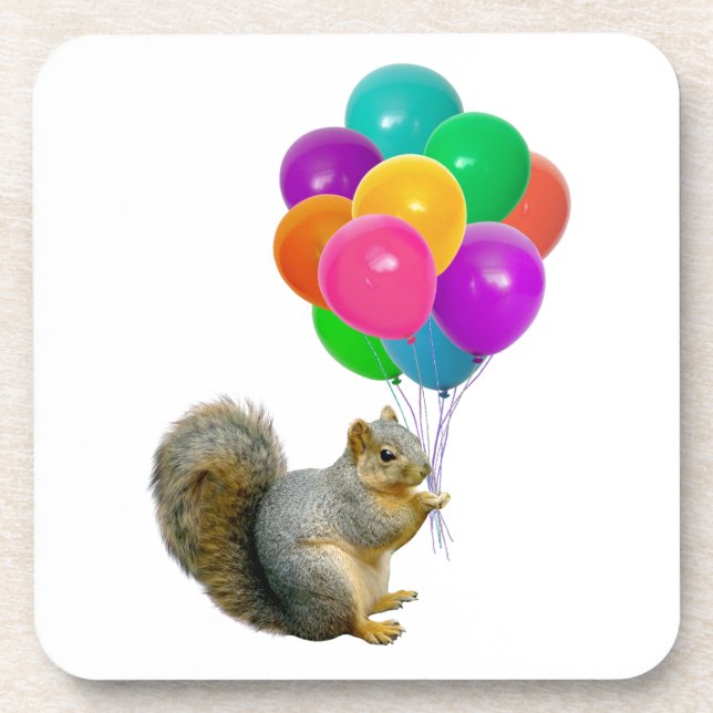 Squirrel Balloons Coaster (Front)