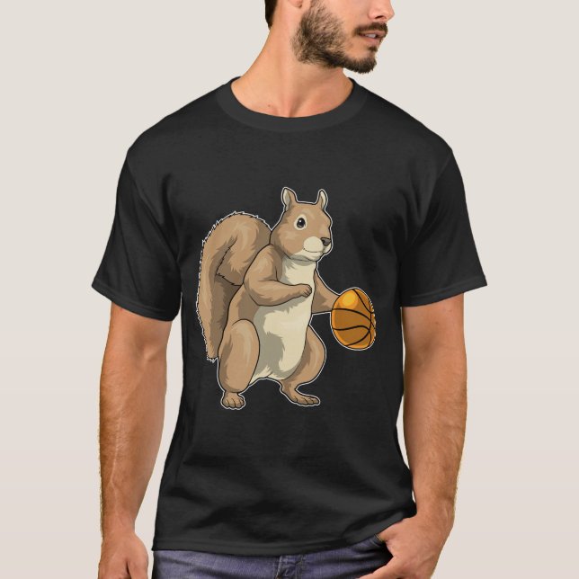 Squirrel Basketball player Basketball T-Shirt (Front)