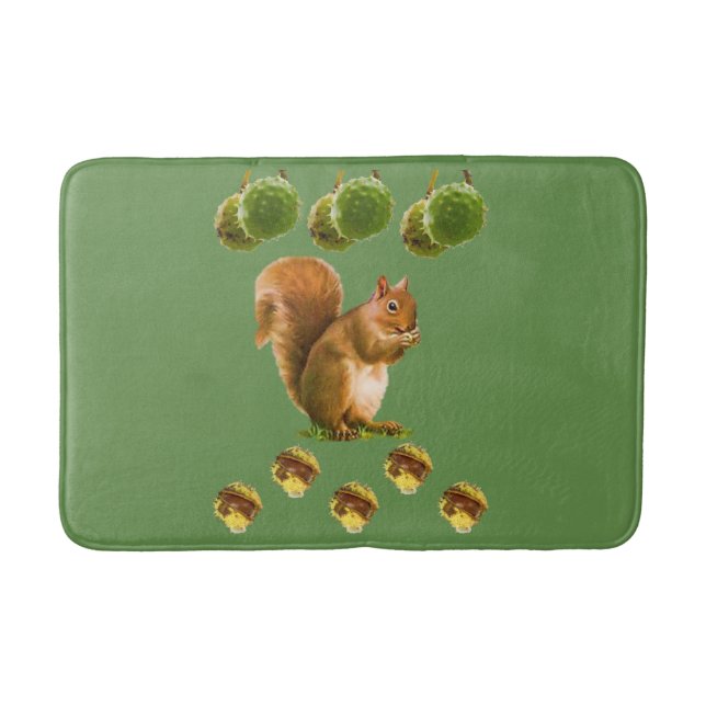 Squirrel Bathroom Bathmat (Front)
